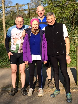 r to l Andre, Frank, Janet & Martyn  Derbyshire April 2017