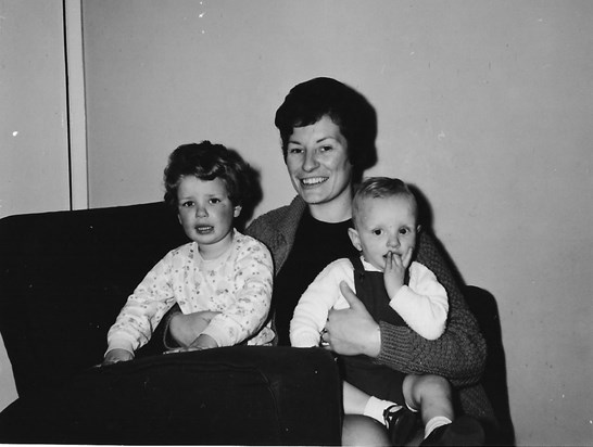 Mum & her children, Jane & John, 1969