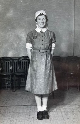 Mum in her St John's Ambulance uniform 1955