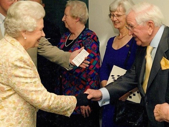 Sir Jack meeting HRH The Queen