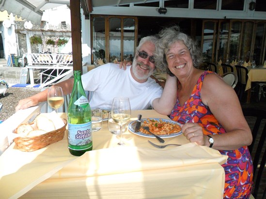 Bridget and Philip on holiday in Italy