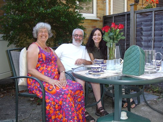Bridget with Philip and Narineh at Camberley in September 2011
