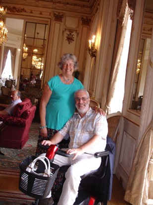 Bridget and Philip at Luton Hoo with'Lambrusco.'