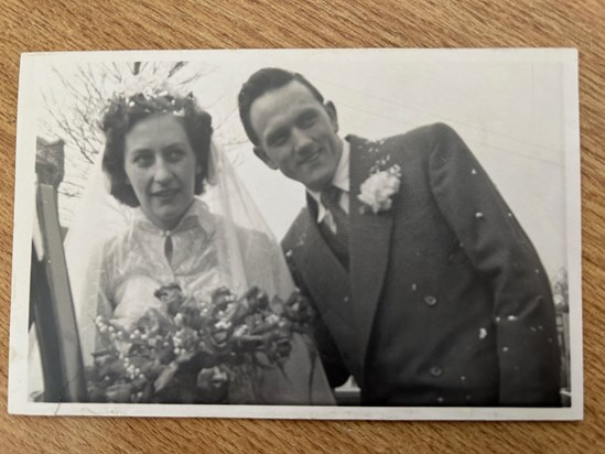 Mum and Dad on their Wedding day, 20 March 1955