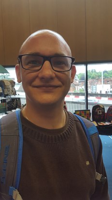 The day he tried my glasses on at comicon and looked like harry hill