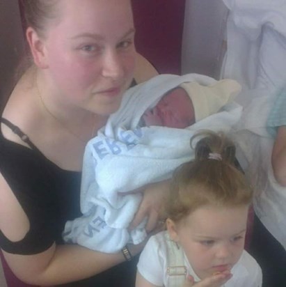 The first time me & Lacey saw you, an hour after you was born xxxxxxx