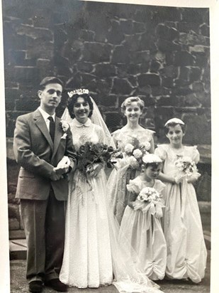 Margaret and John on their wedding day - 8th June 1957