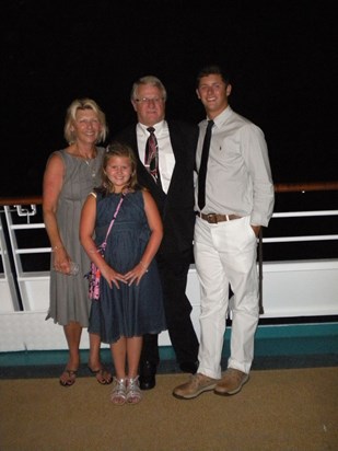 Enjoying a cruise with family