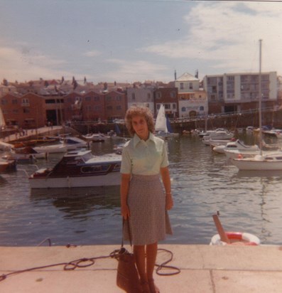 Marion on holiday with John at the coast