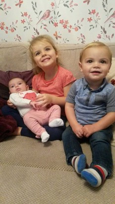 Great grandchildren Ruby, Jack and Belle