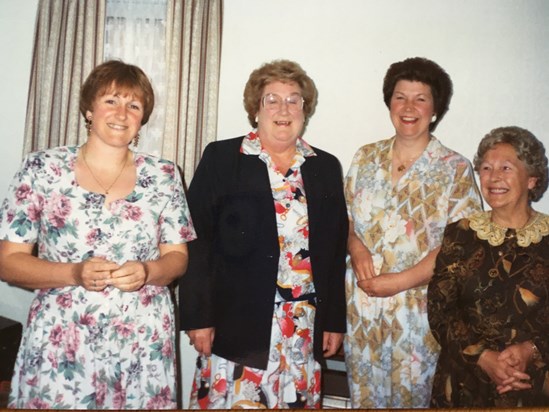 Viv and I with our Mums, way back in time.  Love from Helen 