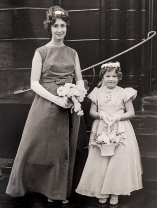 This is me (Yvonne Sparks) at 11 as Rose's bridesmaid in 1961. Very sorry to hear about Rose's passing 