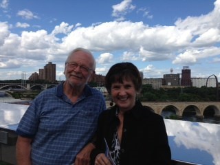 Mom and Dad at the Guthrie Theater on Mom's birthday, 8/4/2013