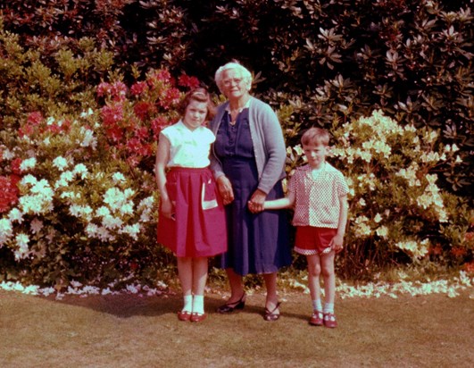 Years of Happy Memories - Christine and me (Stephen Wolf) with Grandma Wolf at her Tunbridge Retirement Home in 1959
