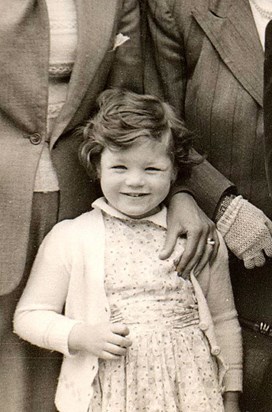 Always smiling - Cousin Christine at my (Stephen Wolf) Christening in Bournemouth 1954