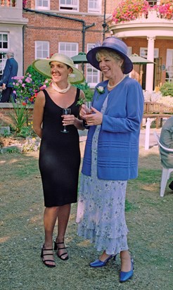 Cousin Christine (The proud Mum) with my dear wife (Frances Wolf) at the Rilett Wedding Reception in Bournemouth 1st Sept 2003