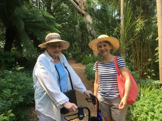 Janet and Alison at Abbotsbury Gardens July 2021