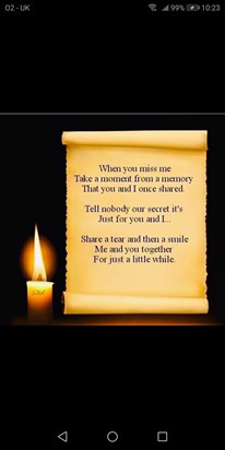 Lovely words dad love u miss you X