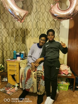 Kamari and granny on 95th birthday ❤️