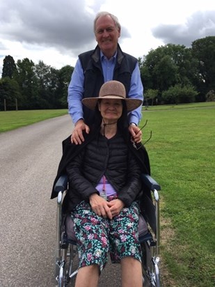 Emmy with Peter at Lynden Hill August 2017