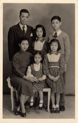 Emmy with parents and elder siblings