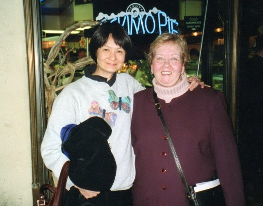 1998 Emmy with Annie,quilting friend NYC