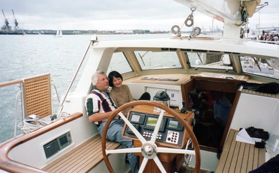 1998 On board SEAGLASS with John Spencer