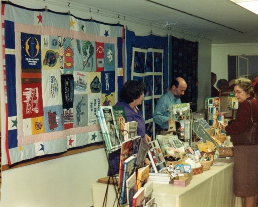 1987 TShirts Quilt on display at 92StY Quilt Exhibition NYC