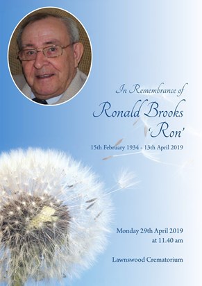 Order of Service Ron Brooks 1