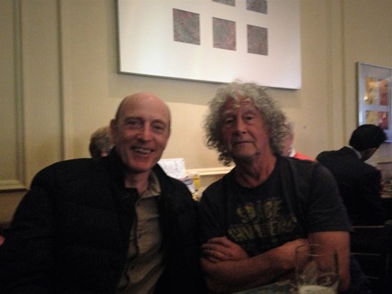 Tony and Hud enjoying an evening with old pals at The Metropolitan Bar in London, June 2016