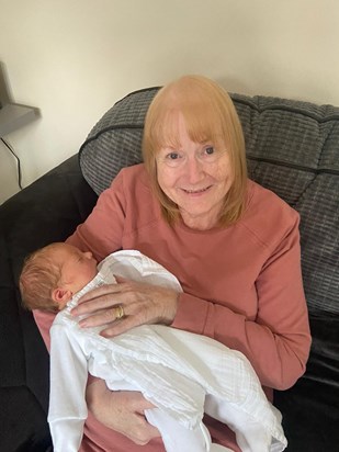 Nana and baby George, 8 April 2021