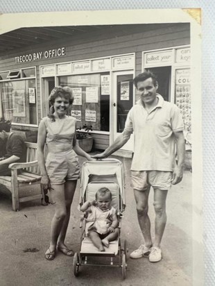 Mum, Dad and Me in Trecco Bay, Wales