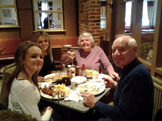 Grandma and Grandads anniversary with Sophie and Katie x