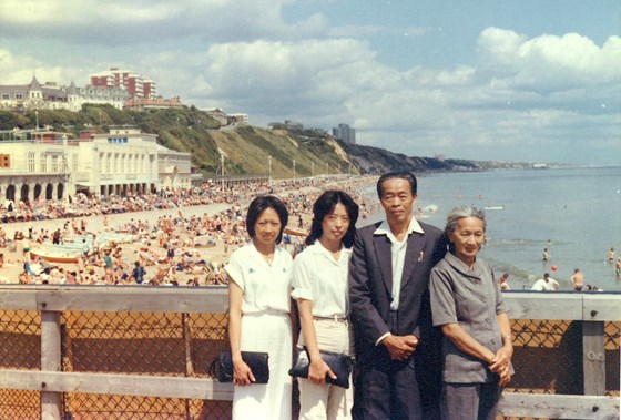 With parents and Ying in Bournemouth