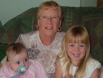 Betty with her Grand-Daughters Beth and Amy