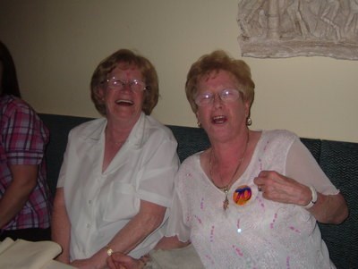 Betty and Joyce on their 70th birthday