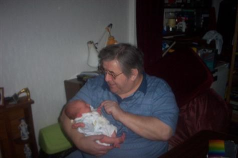 My son Christopher with his Great Grandad!
