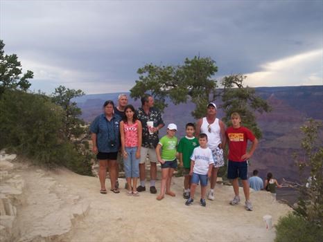My family in The Grand Canyon, Mom, Keith, Dickie,Marina, Bailey, Keith Jr., Hunter,SteveSr,SteveJr.
