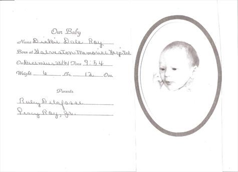 Dickie's Birth Announcement