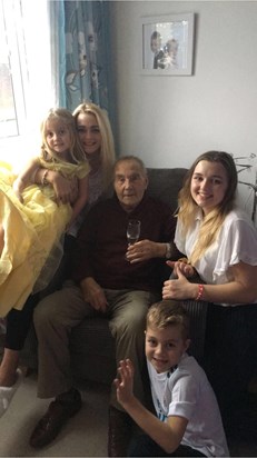 With his great grand children 