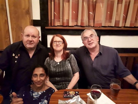 Michael, Jo Hunter, David Riding and Anusha at the British Legion ( Sorry I cannot rember what the date was)