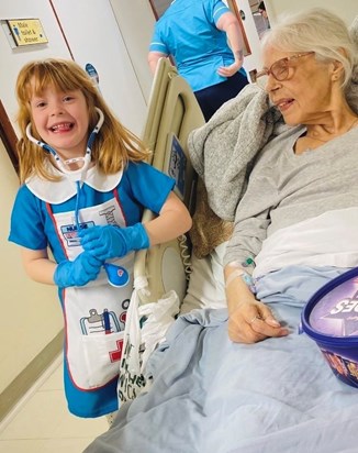 Nurse Aleigha helping Grandma