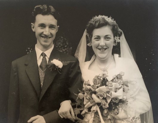 Dad and Mum on there wedding day 1953