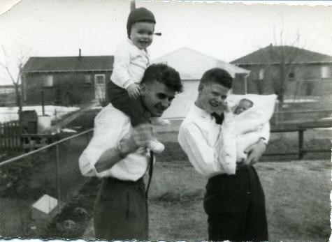 1959, Peter, and Andy at 3wks