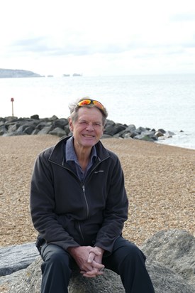 Dad on holiday at Barton-On-Sea