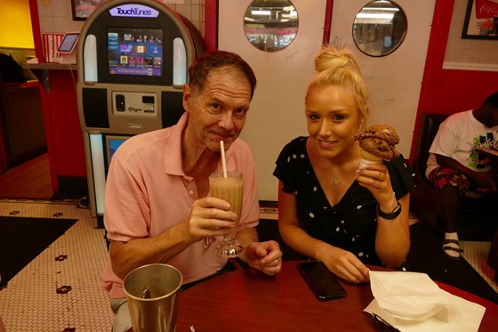 Garry and Kate in an American Diner