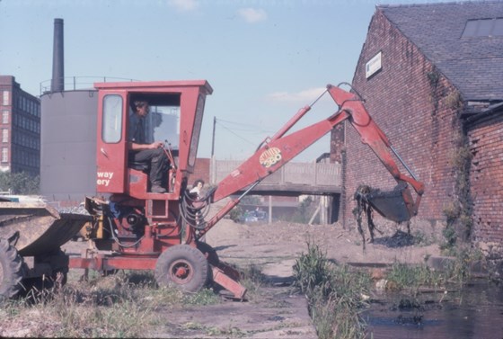 John in a Smalley excavator Ashton Canal 1975