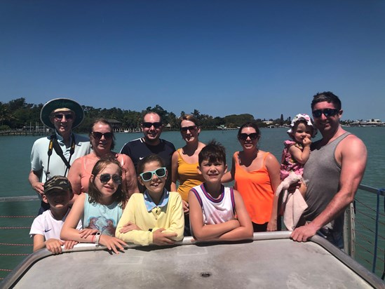 David with his family in Anna Maria Island, Florida