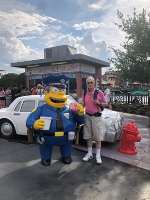 David at Universal Studios - He loved the Simpsons!