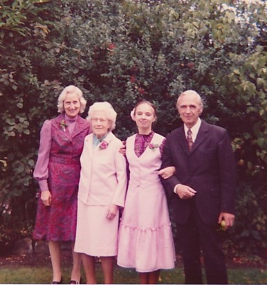 Peggy, her mother, Margaret and her father Douglas Bradley in 1972